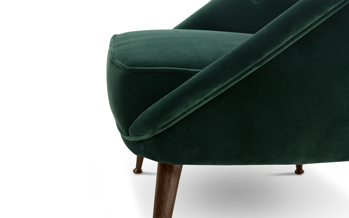MALAY | Modern Tufted Velvet Armchair by BRABBU
